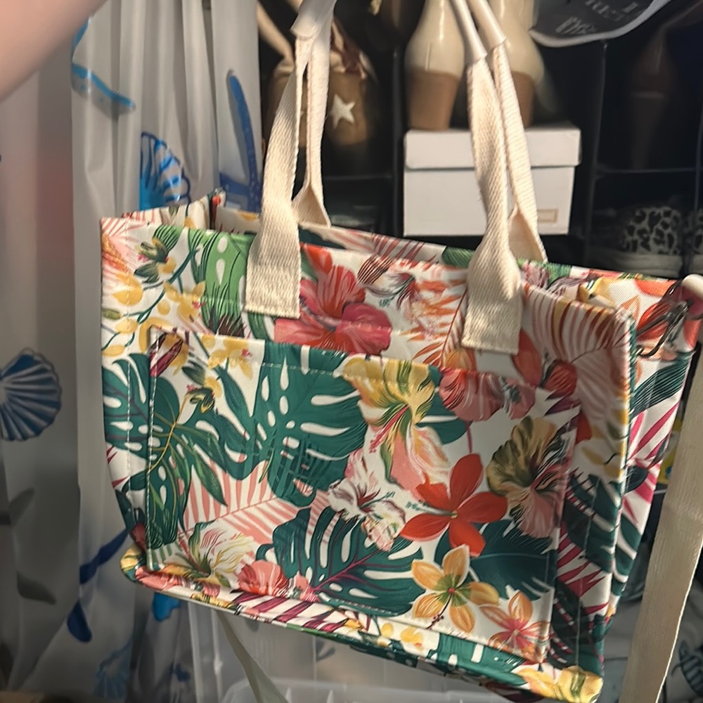 Floral Canvas Tote Bag